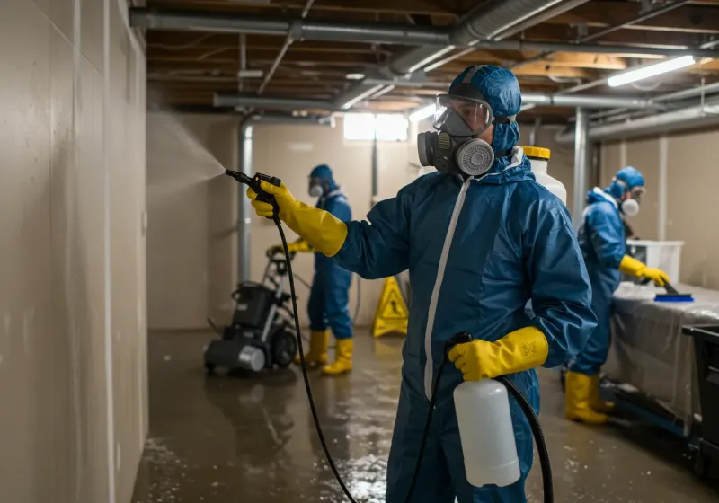 Basement Sanitization and Antimicrobial Treatment process in Scotland County, NC