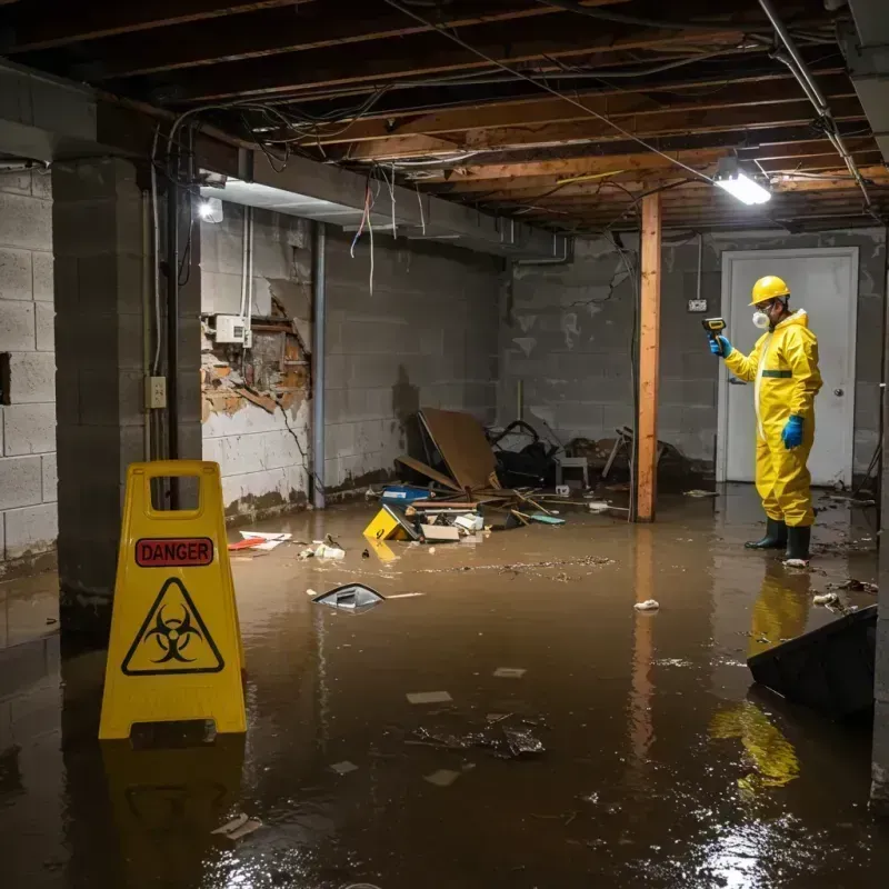 Flooded Basement Electrical Hazard in Scotland County, NC Property